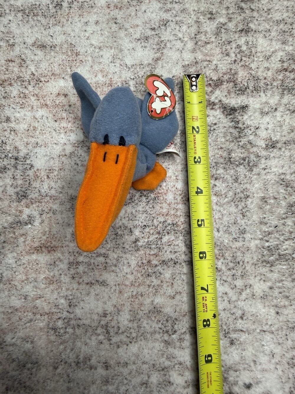 Ty Teenie Beanie Baby-"Scoop", the Pelican, #8 1995
